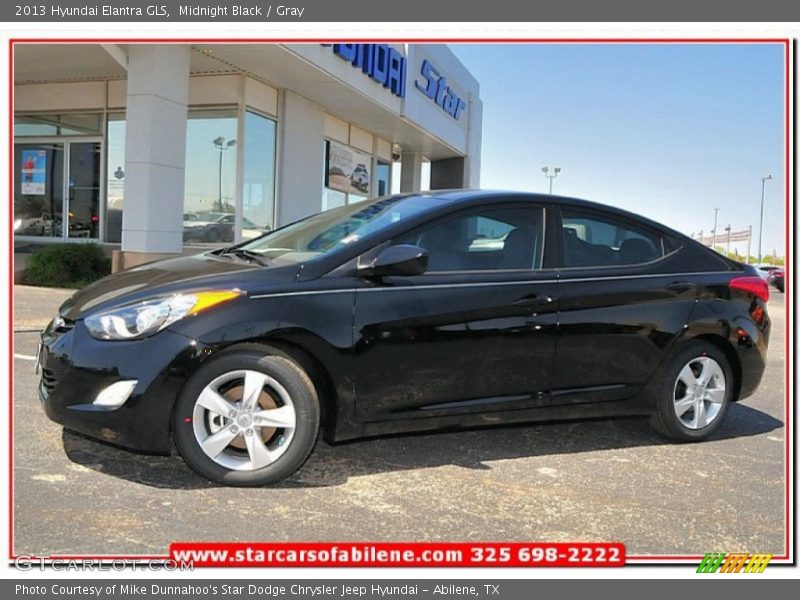 Midnight Black / Gray 2013 Hyundai Elantra GLS