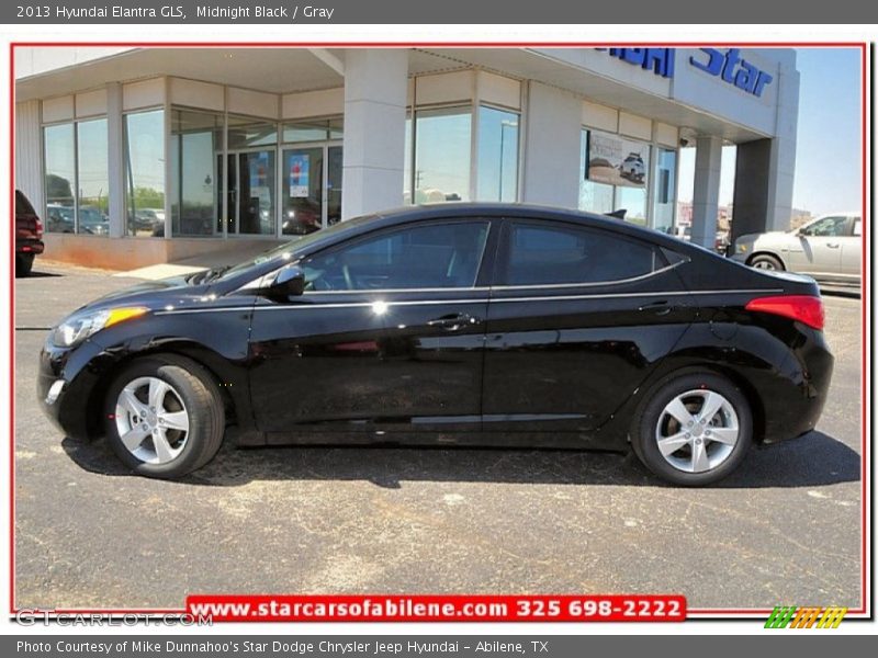 Midnight Black / Gray 2013 Hyundai Elantra GLS