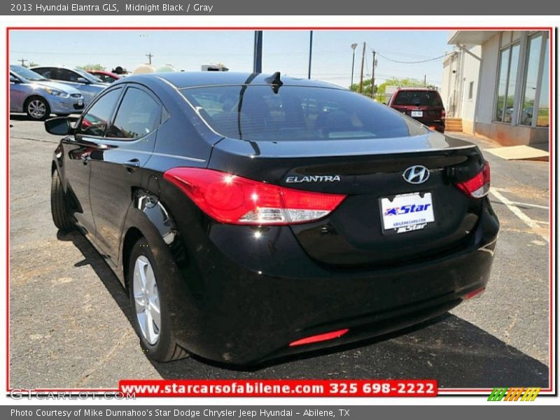 Midnight Black / Gray 2013 Hyundai Elantra GLS