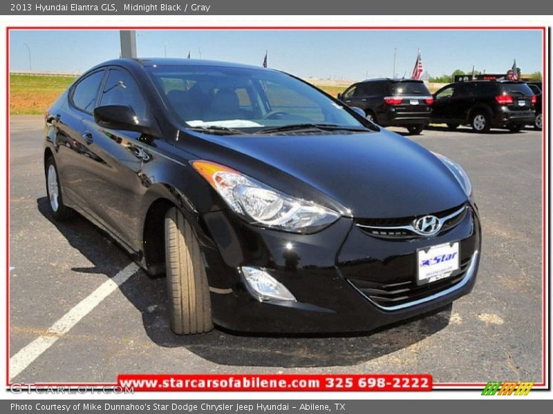 Midnight Black / Gray 2013 Hyundai Elantra GLS