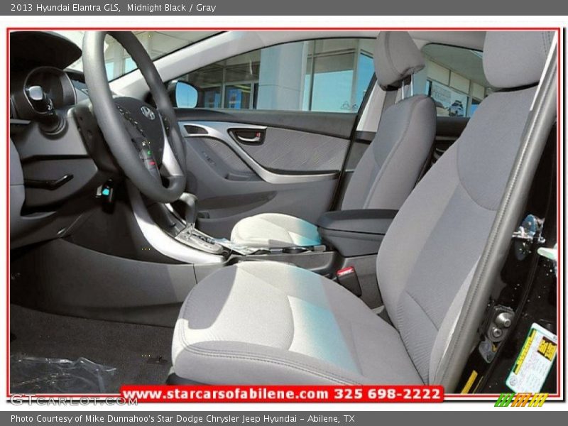 Midnight Black / Gray 2013 Hyundai Elantra GLS