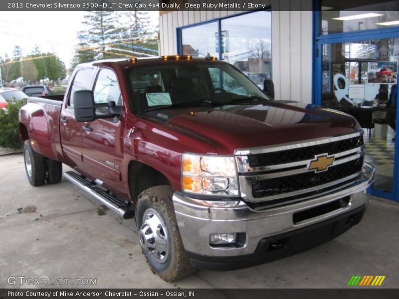 Deep Ruby Metallic / Ebony 2013 Chevrolet Silverado 3500HD LT Crew Cab 4x4 Dually