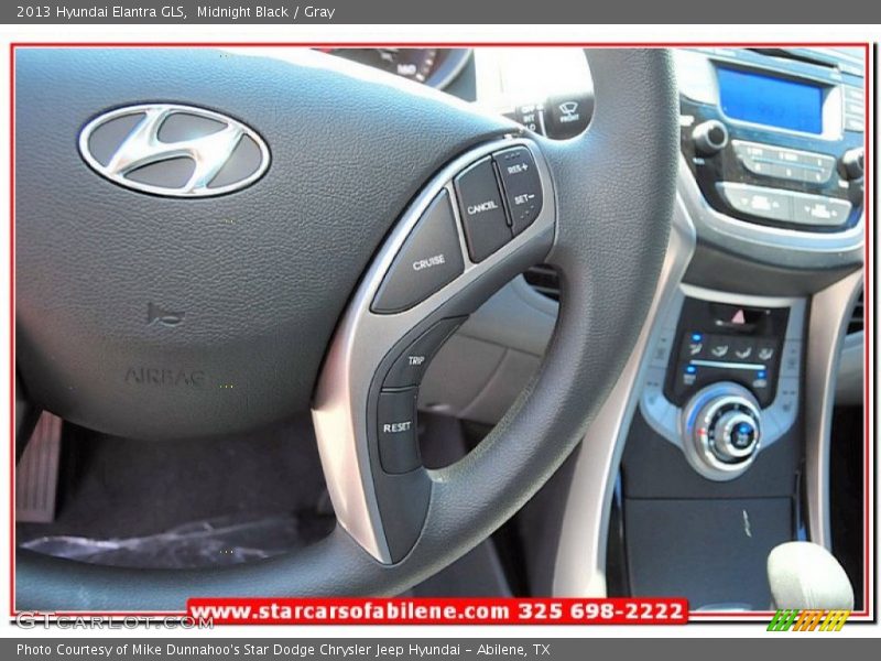 Midnight Black / Gray 2013 Hyundai Elantra GLS