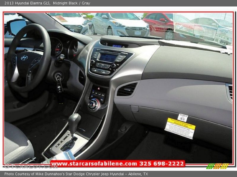 Midnight Black / Gray 2013 Hyundai Elantra GLS