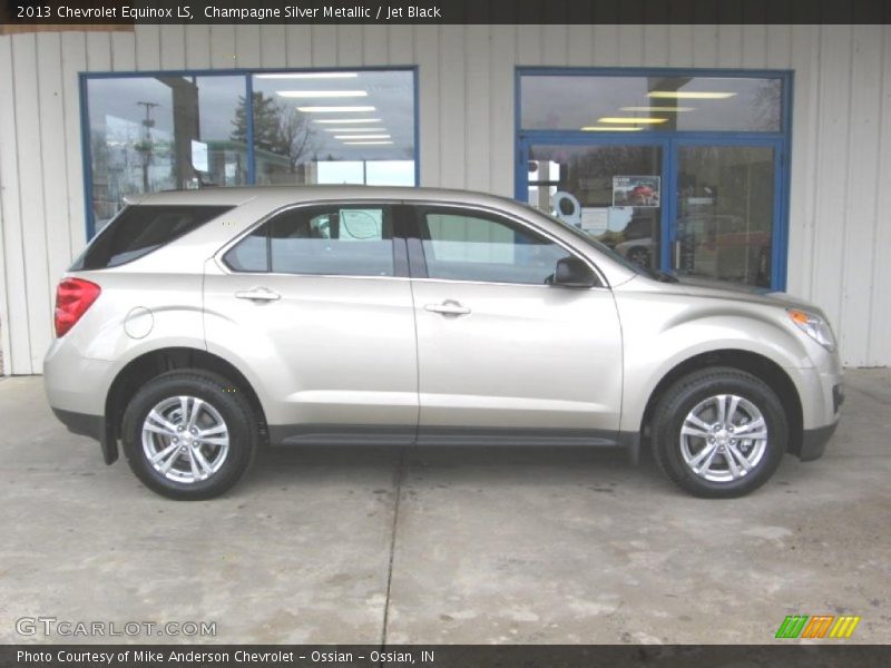 Champagne Silver Metallic / Jet Black 2013 Chevrolet Equinox LS