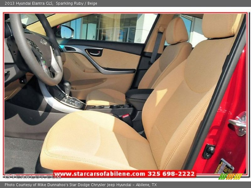 Sparkling Ruby / Beige 2013 Hyundai Elantra GLS