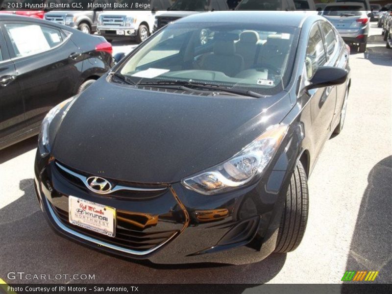 Midnight Black / Beige 2013 Hyundai Elantra GLS