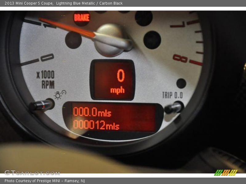Lightning Blue Metallic / Carbon Black 2013 Mini Cooper S Coupe
