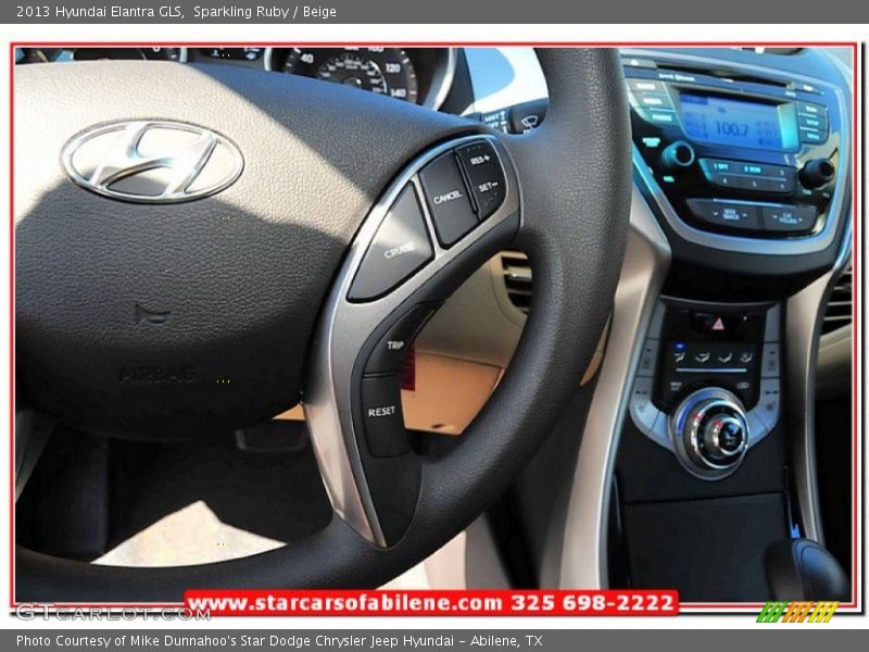 Sparkling Ruby / Beige 2013 Hyundai Elantra GLS