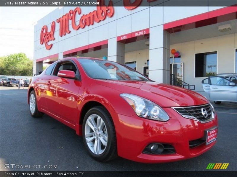 Red Alert / Charcoal 2012 Nissan Altima 2.5 S Coupe