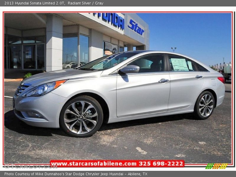Radiant Silver / Gray 2013 Hyundai Sonata Limited 2.0T