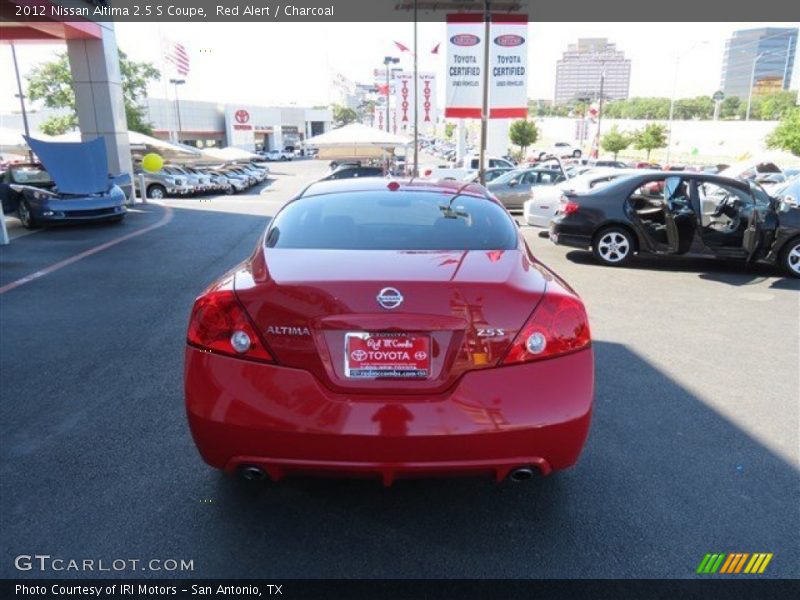 Red Alert / Charcoal 2012 Nissan Altima 2.5 S Coupe