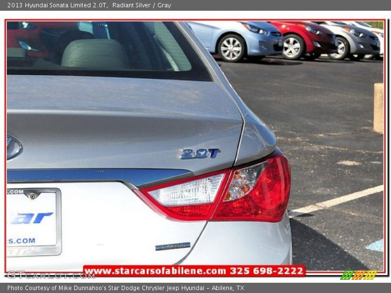 Radiant Silver / Gray 2013 Hyundai Sonata Limited 2.0T