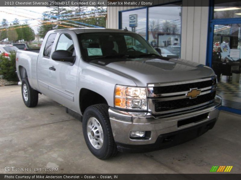 Silver Ice Metallic / Ebony 2013 Chevrolet Silverado 2500HD LT Extended Cab 4x4