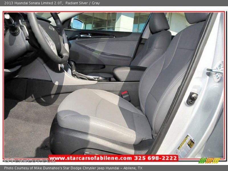 Radiant Silver / Gray 2013 Hyundai Sonata Limited 2.0T