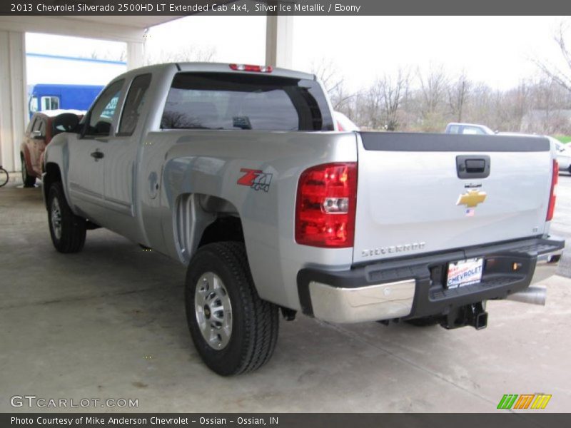 Silver Ice Metallic / Ebony 2013 Chevrolet Silverado 2500HD LT Extended Cab 4x4