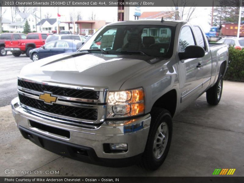 Silver Ice Metallic / Ebony 2013 Chevrolet Silverado 2500HD LT Extended Cab 4x4