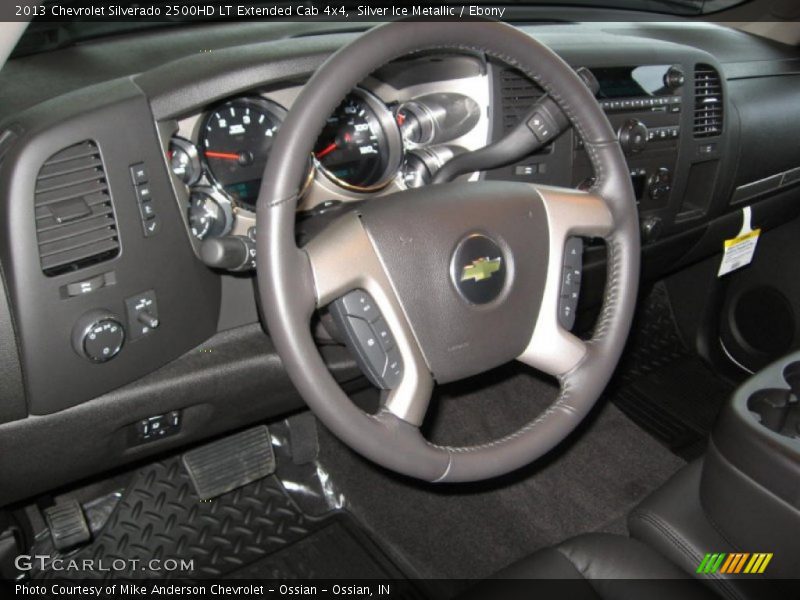 Silver Ice Metallic / Ebony 2013 Chevrolet Silverado 2500HD LT Extended Cab 4x4