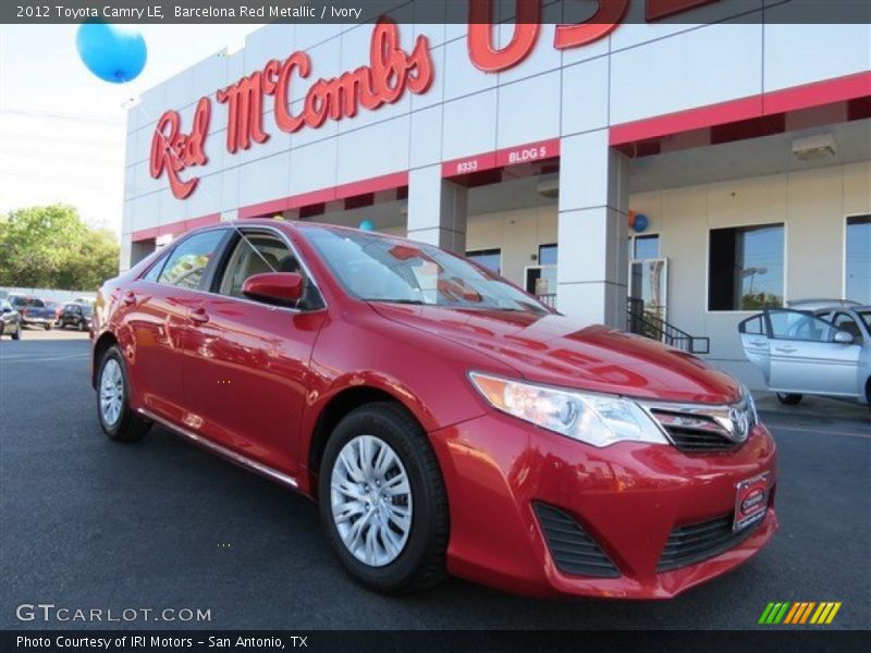 Barcelona Red Metallic / Ivory 2012 Toyota Camry LE