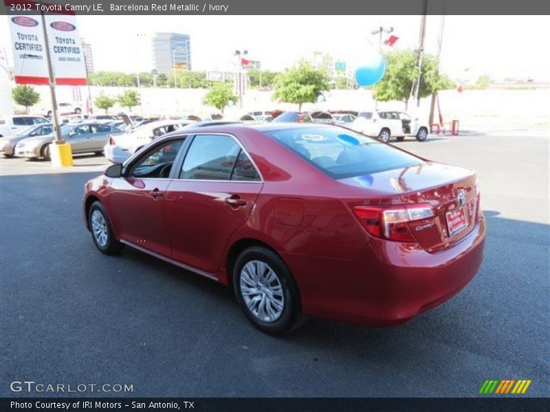 Barcelona Red Metallic / Ivory 2012 Toyota Camry LE