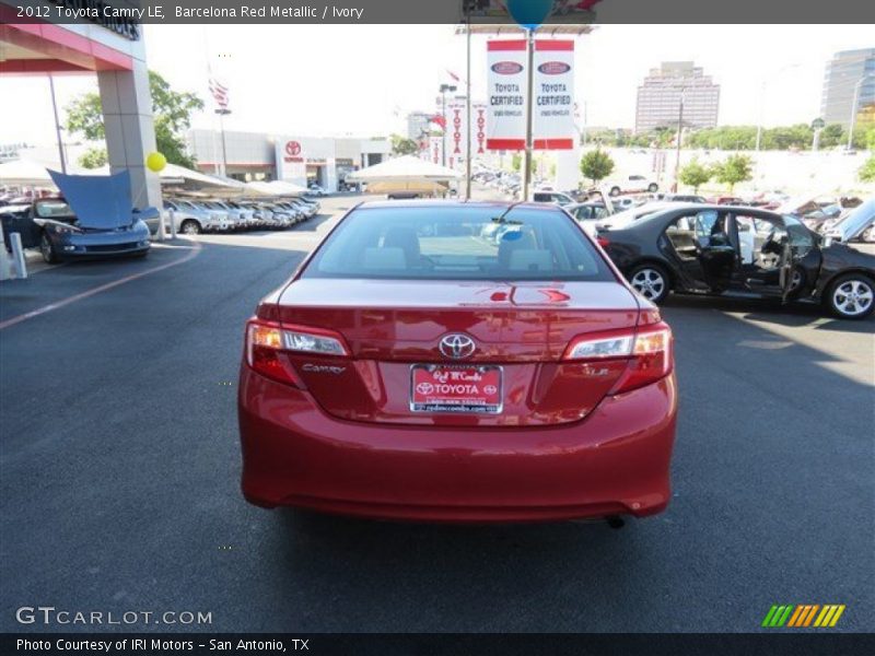 Barcelona Red Metallic / Ivory 2012 Toyota Camry LE