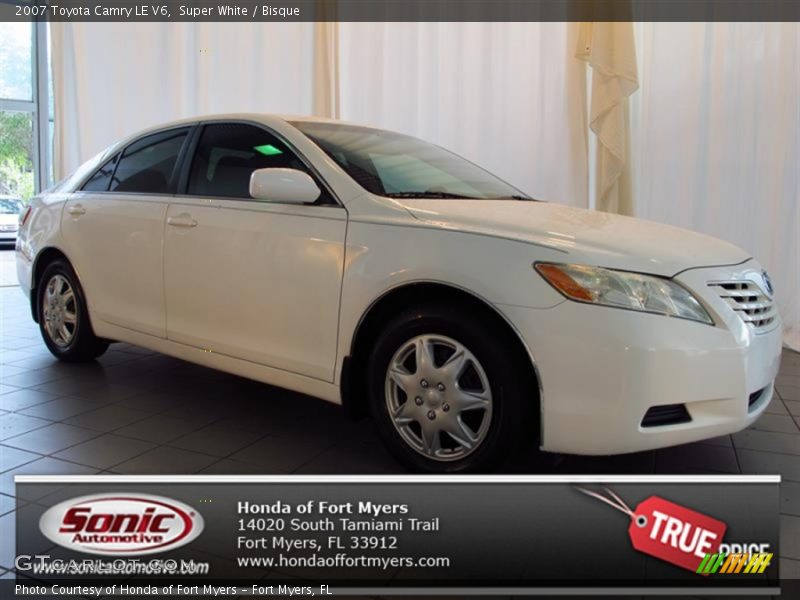 Super White / Bisque 2007 Toyota Camry LE V6