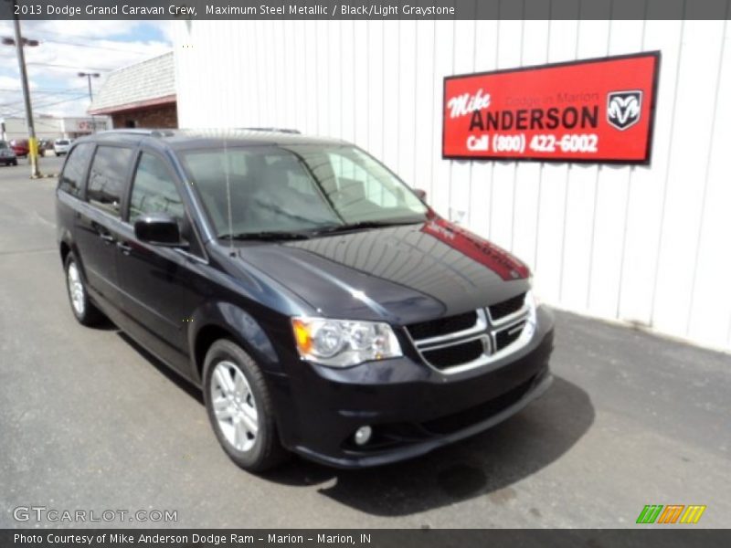 Maximum Steel Metallic / Black/Light Graystone 2013 Dodge Grand Caravan Crew