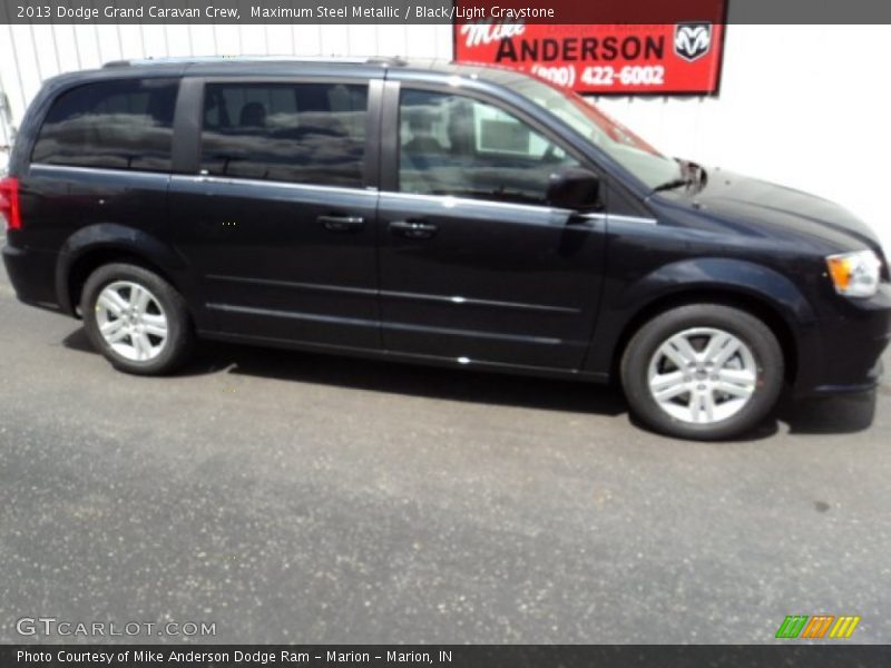 Maximum Steel Metallic / Black/Light Graystone 2013 Dodge Grand Caravan Crew