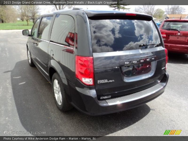 Maximum Steel Metallic / Black/Light Graystone 2013 Dodge Grand Caravan Crew