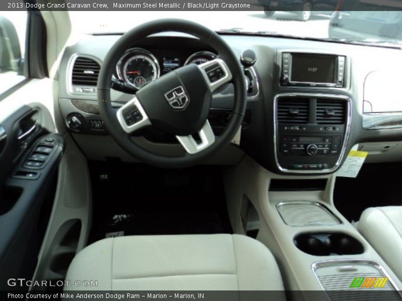 Maximum Steel Metallic / Black/Light Graystone 2013 Dodge Grand Caravan Crew
