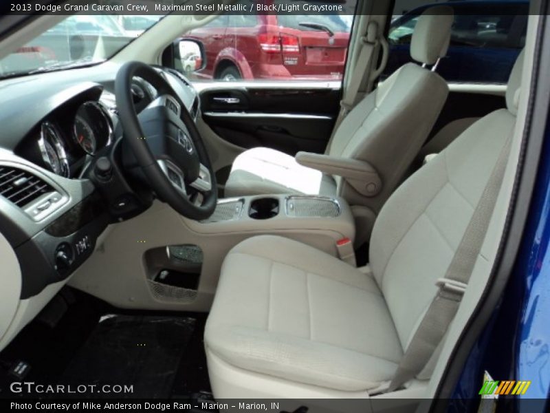 Maximum Steel Metallic / Black/Light Graystone 2013 Dodge Grand Caravan Crew