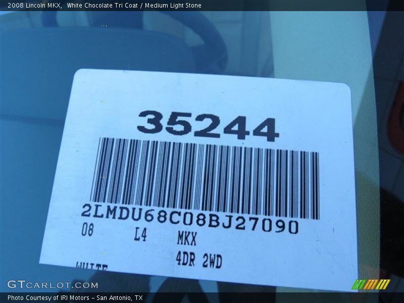 White Chocolate Tri Coat / Medium Light Stone 2008 Lincoln MKX