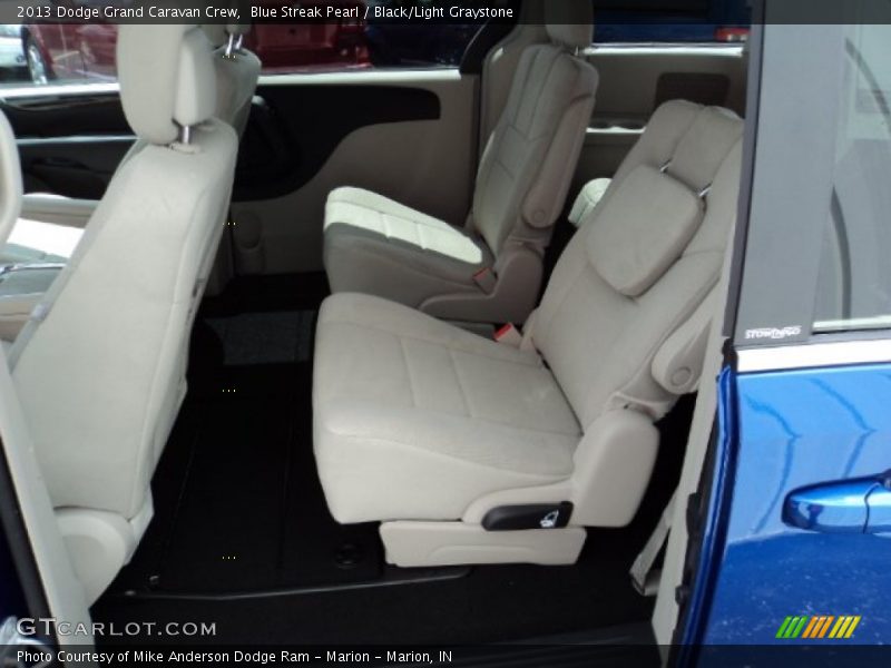 Blue Streak Pearl / Black/Light Graystone 2013 Dodge Grand Caravan Crew