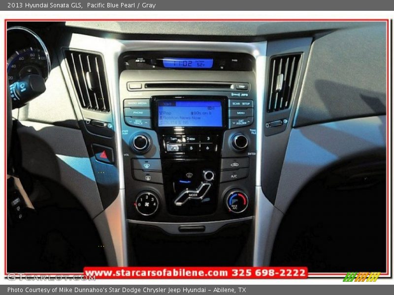 Pacific Blue Pearl / Gray 2013 Hyundai Sonata GLS