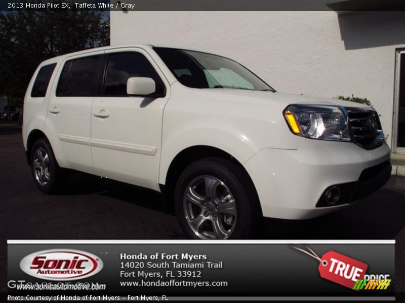 Taffeta White / Gray 2013 Honda Pilot EX