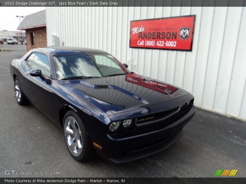 Jazz Blue Pearl / Dark Slate Gray 2013 Dodge Challenger SXT