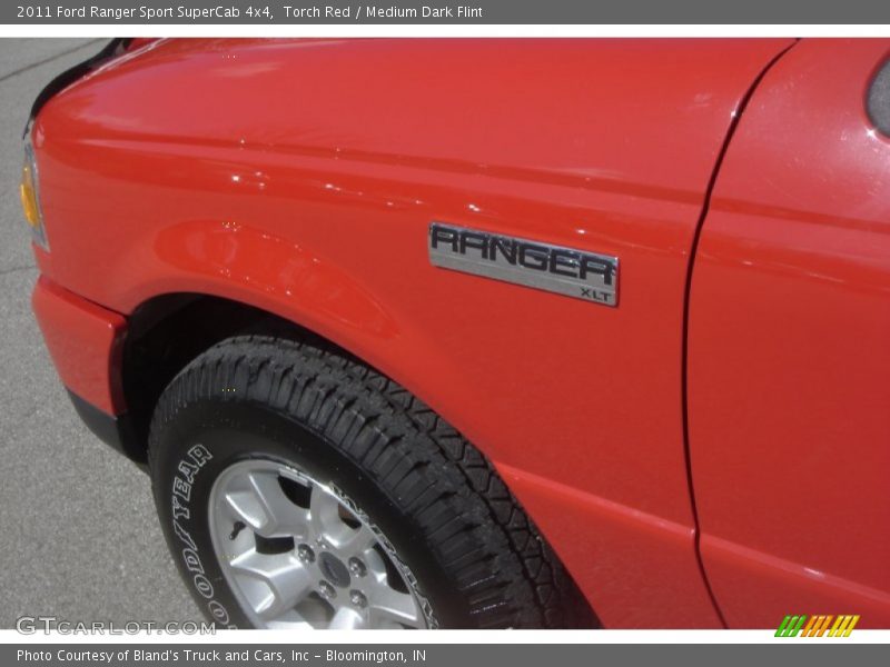 Torch Red / Medium Dark Flint 2011 Ford Ranger Sport SuperCab 4x4