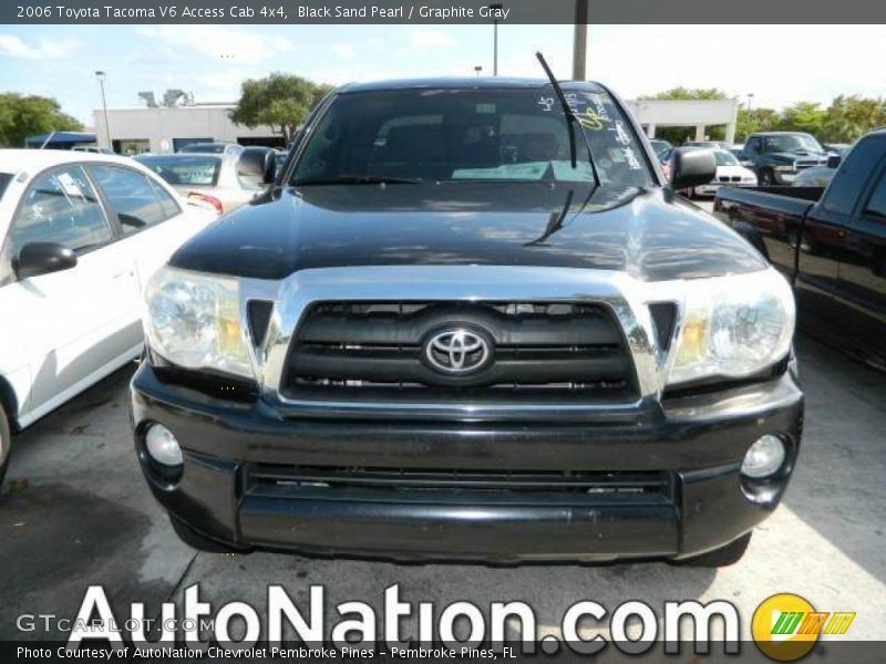 Black Sand Pearl / Graphite Gray 2006 Toyota Tacoma V6 Access Cab 4x4