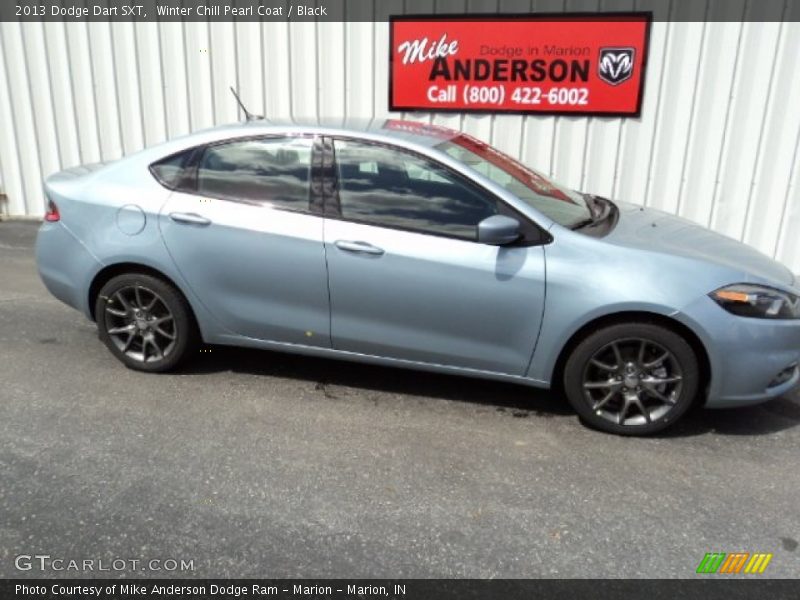 Winter Chill Pearl Coat / Black 2013 Dodge Dart SXT