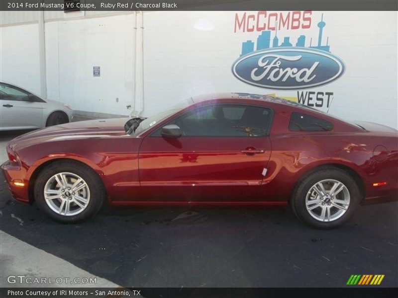 Ruby Red / Charcoal Black 2014 Ford Mustang V6 Coupe