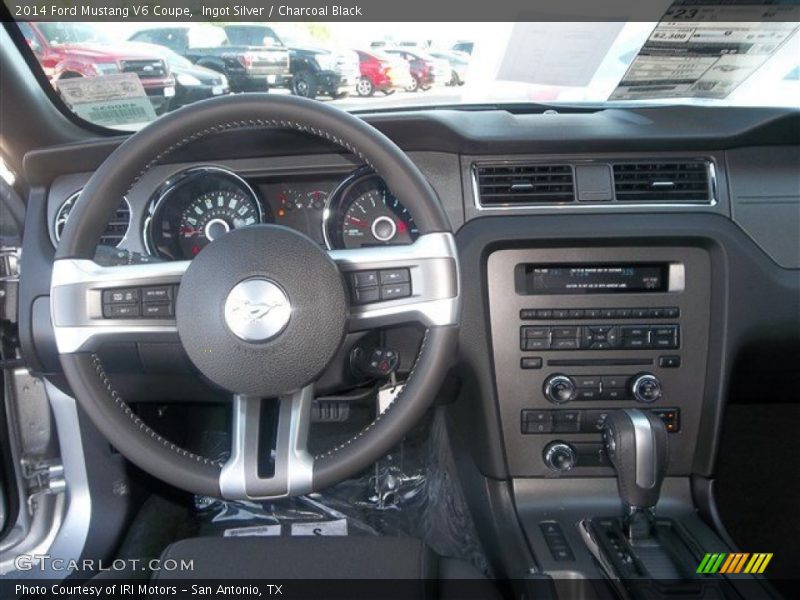 Ingot Silver / Charcoal Black 2014 Ford Mustang V6 Coupe