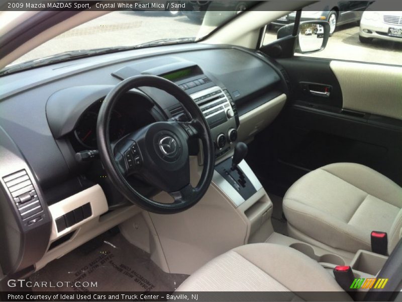 Crystal White Pearl Mica / Sand 2009 Mazda MAZDA5 Sport
