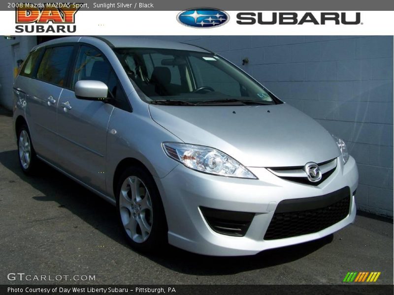 Sunlight Silver / Black 2008 Mazda MAZDA5 Sport