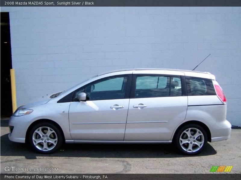 Sunlight Silver / Black 2008 Mazda MAZDA5 Sport