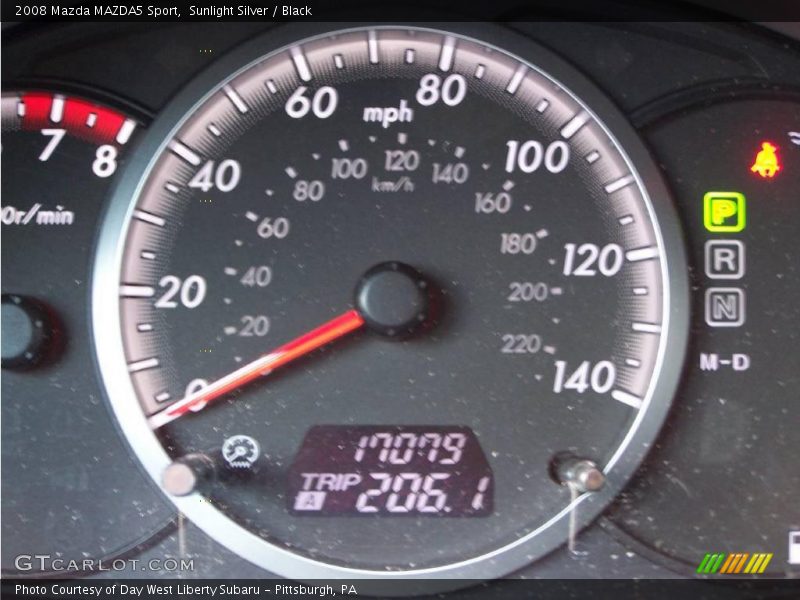 Sunlight Silver / Black 2008 Mazda MAZDA5 Sport