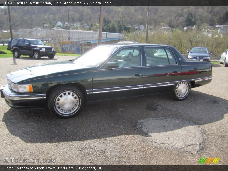 Polo Green Metallic / Neutral Shale 1996 Cadillac DeVille Sedan