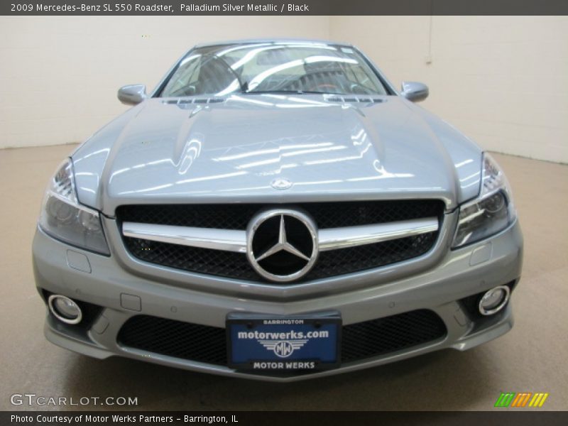 Palladium Silver Metallic / Black 2009 Mercedes-Benz SL 550 Roadster