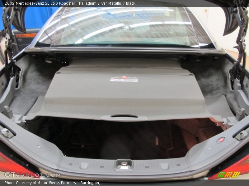 Palladium Silver Metallic / Black 2009 Mercedes-Benz SL 550 Roadster