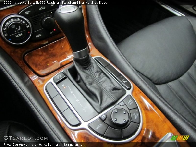 Palladium Silver Metallic / Black 2009 Mercedes-Benz SL 550 Roadster