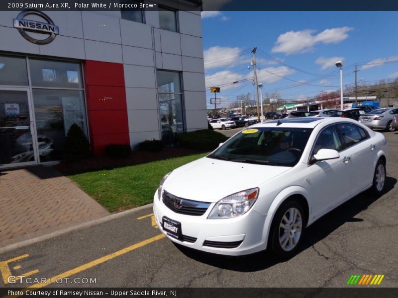 Polar White / Morocco Brown 2009 Saturn Aura XR